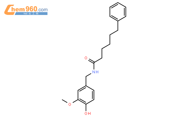 Benzenehexanamide,N-[(4-hydroxy-3-methoxyphenyl)methyl]-結構式