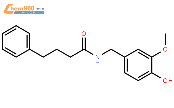 Benzenebutanamide,N-[(4-hydroxy-3-methoxyphenyl)methyl]-結構式