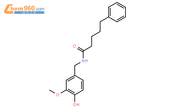 Benzenepentanamide,N-[(4-hydroxy-3-methoxyphenyl)methyl]-結構式