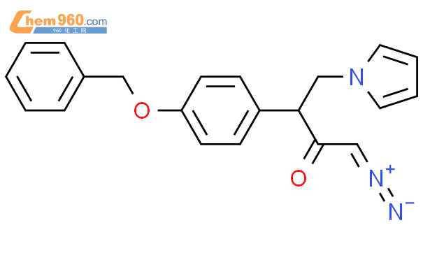 1-重氮-3-[4-(苯基甲氧基)苯基]-4-(1H-吡咯-1-基)-2-丁酮結構式