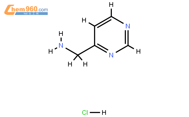 4-(Aminomethyl)pyrimidine hydrochloride結構式
