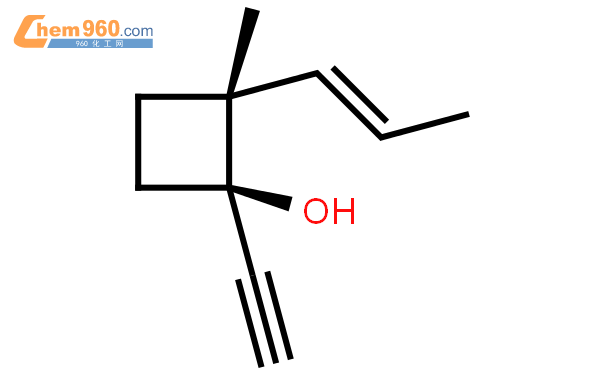 [1alpha,2beta(e(9ci-1-乙炔-2-甲基-2(1-丙烯基-环丁醇结构式