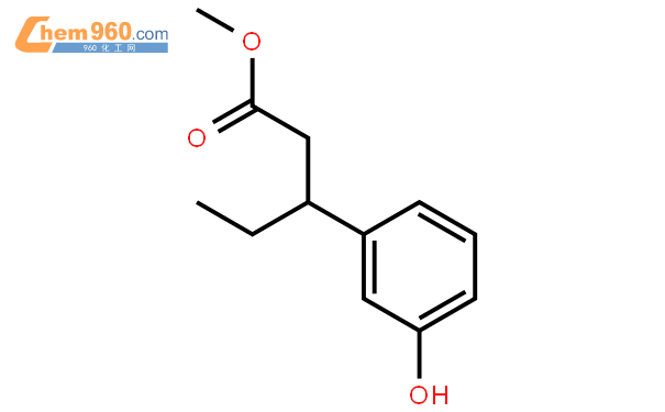 methyl 3-(3-hydroxyphenyl)pentanoate结构式图片|1142234-16-9结构