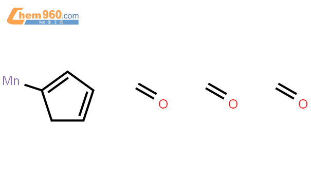 三羰基(η-环戊二烯基)合锰结构式