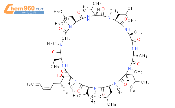 1,4,7,10,13,16,19,22,25,28,31-十一氮雜環三三康烷 環肽衍生物結構式
