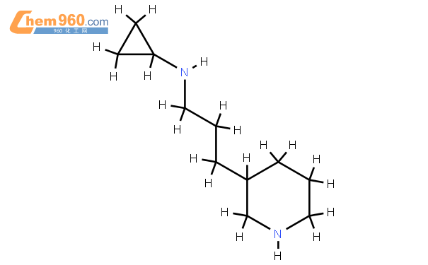 n(3(哌啶-3-基)丙基)环丙胺结构式