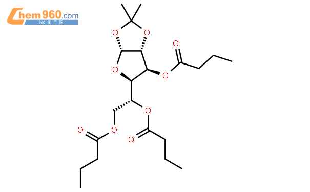 a-D-Glucofuranose,1,2-O-(1-methylethylidene)-, tributanoate (9CI)