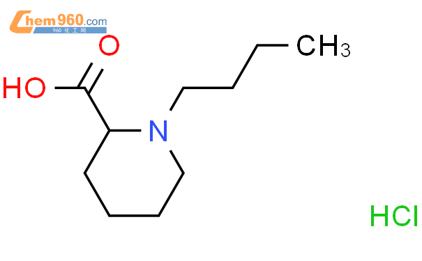 1-丁基-2-哌啶羧酸鹽酸鹽結構式