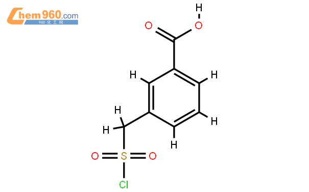 3-(Chlorosulfonylmethyl)benzoic acid結構式