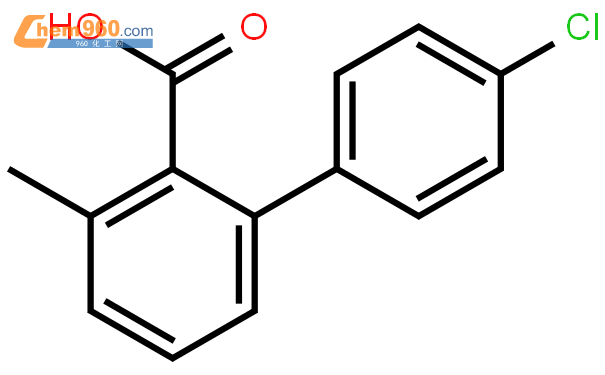 2-(4-chlorophenyl)-6-methylbenzoic acid結構式