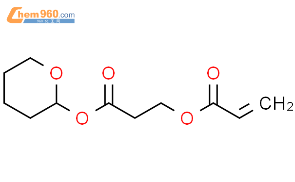 3-氧代-3-[(四氫-2H-吡喃-2-基)氧基]丙基2-丙烯酸結構式