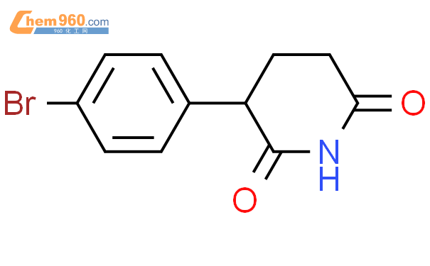 3-(4-溴苯基)-2,6-哌啶二酮結構式