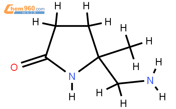 5-(Aminomethyl)-5-methylpyrrolidin-2-one結構式