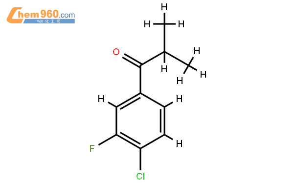1-(4-Chloro-3-fluorophenyl)-2-methylpropan-1-one結構式