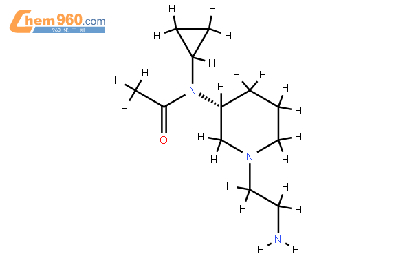 n-[(r)-1-(2-氨基-乙基)-哌啶-3-基]-n-环丙基-乙酰胺结构式