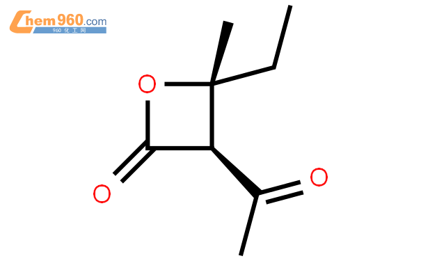 顺式(9ci-3-乙酰基-4-乙基-4-甲基-2-氧杂环丁烷酮结构式