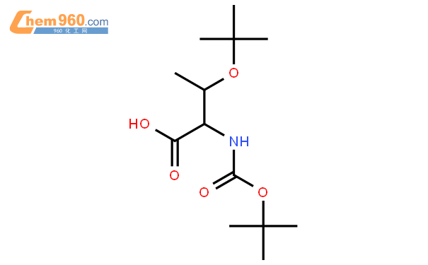 N-叔丁氧羰基-O-叔丁基-L-蘇氨酸結構式