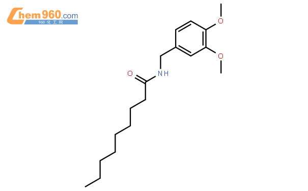 Nonanamide, N-[(3,4-dimethoxyphenyl)methyl]-結構式