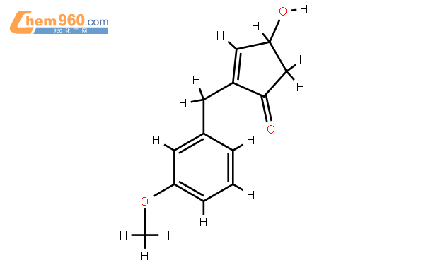 4-Hydroxy-2-(3-methoxybenzyl)cyclopent-2-enone結構式