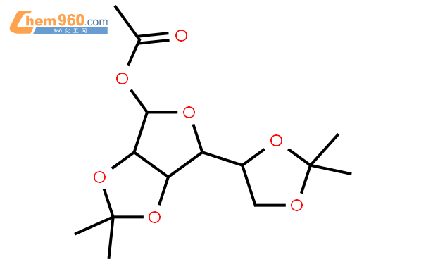 a-D-Mannofuranose,2,3:5,6-bis-O-(1-methylethylidene)-, 1-acetateGambar struktural|14440-57-4Gambar struktural