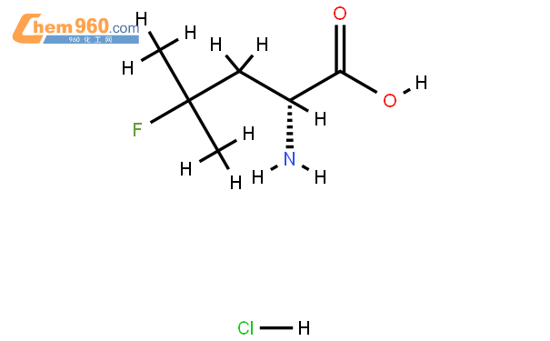 (R)-2-AMINO-4-FLUORO-4-METHYLPENTANOIC ACID HCL結構式