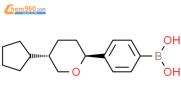 rel-b-[4-[(2r,5r)-5-环戊基四氢-2h-吡喃-2-基]苯基]硼酸结构式