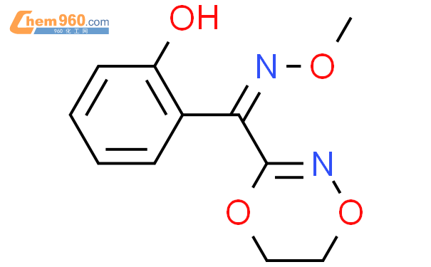 (1Z)-(5,6-二氫-1,4,2-二惡嗪-3-基)(2-羥基苯基)甲酮O-甲基肟結構式