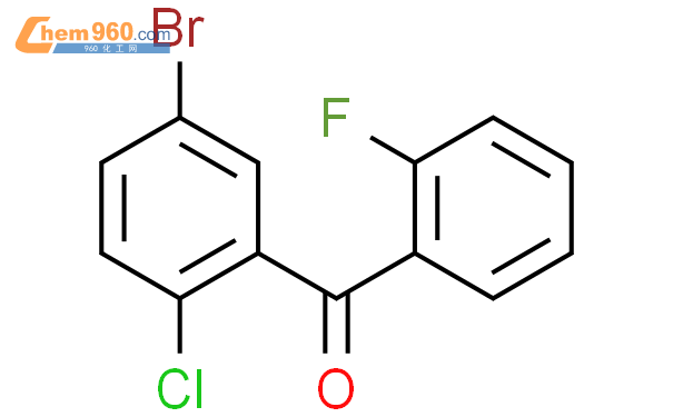 (5-溴-2-氯苯基)(2-氟苯基)甲酮結構式