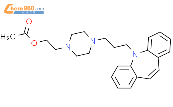 4-[3-(5h -二苯并[b,f]氮雜萘-5-基)丙基]- 1-哌嗪乙醇醋酸酯結構式