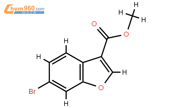 METHYL 6-BROMOBENZOFURAN-3-CARBOXYLATE結構式