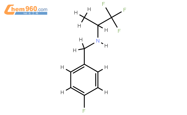 (S)-1,1,1-TRIFLUORO-N-(4-FLUOROBENZYL)PROPAN-2-AMINE結構式