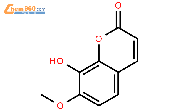 8-羥基-7-甲氧基香豆素結構式
