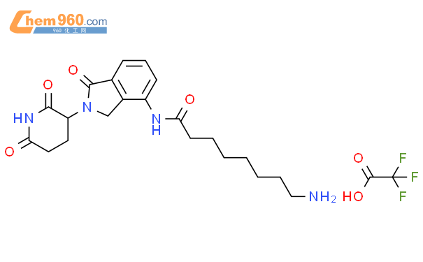 8-氨基-N-[2-(2,6-二氧基-3-哌啶基)-2,3-二氫-1-氧基-1H-異吲哚-4-基]-八酰胺 2,2,2-?三氟乙酸結構式