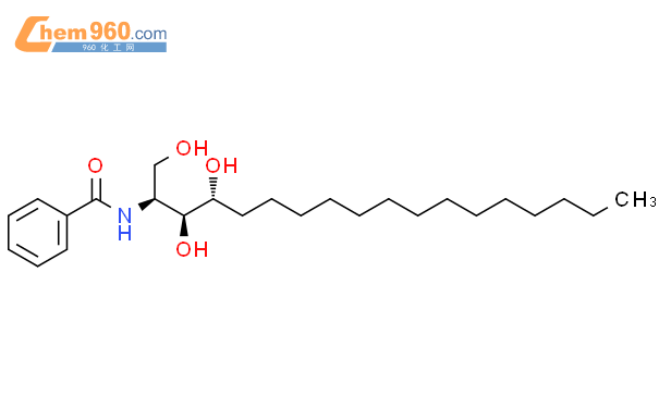 N-[(1S,2S,3R)-2,3-二羥基-1-(羥甲基)十七烷基]苯甲酰胺結構式
