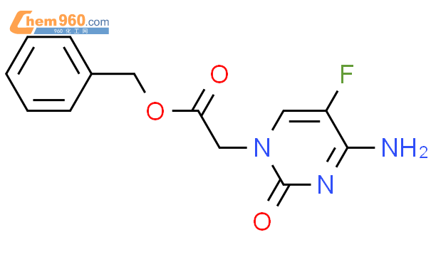 5-氟胞嘧啶-1-基乙酸芐酯結構式