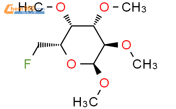 甲基6-脫氧-6-氟-2,3,4-三-o-甲基-α-D-半乳糖菊苷結構式