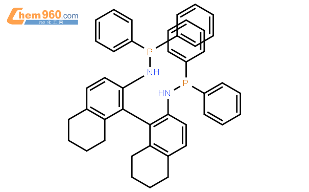 (S)-(-)-2,2-雙(二苯基膦基氨)-5,5',6,6',7,7',8,8'-1,1-二萘結構式