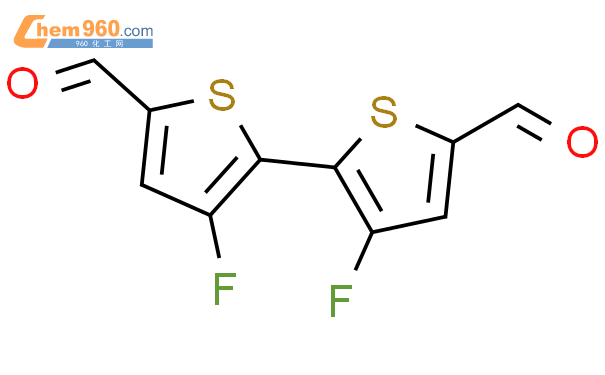 3,3'-二氟-[2,2'-聯噻吩]-5,5'-二甲醛結構式