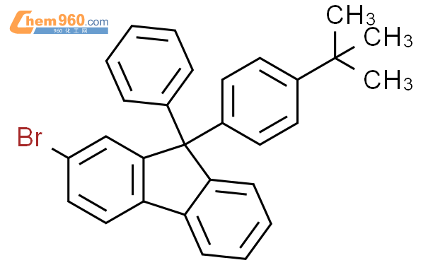 2-溴-9-[4-(1,1-叔丁基)苯基]-9-苯基-9H-芴結構式