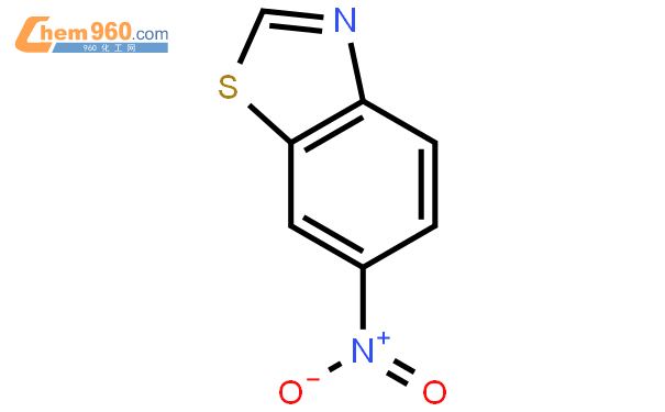 6-硝基苯噻唑结构式,6-硝基苯噻唑化学式 – 960化工网