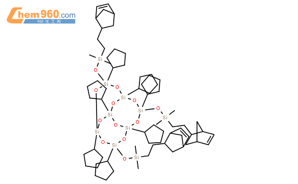 四[二甲基(降冰片烯乙基)硅氧基-poss结构式