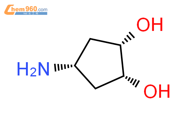 (1α,2α,4α)-4-氨基-1,2-環戊二醇結構式
