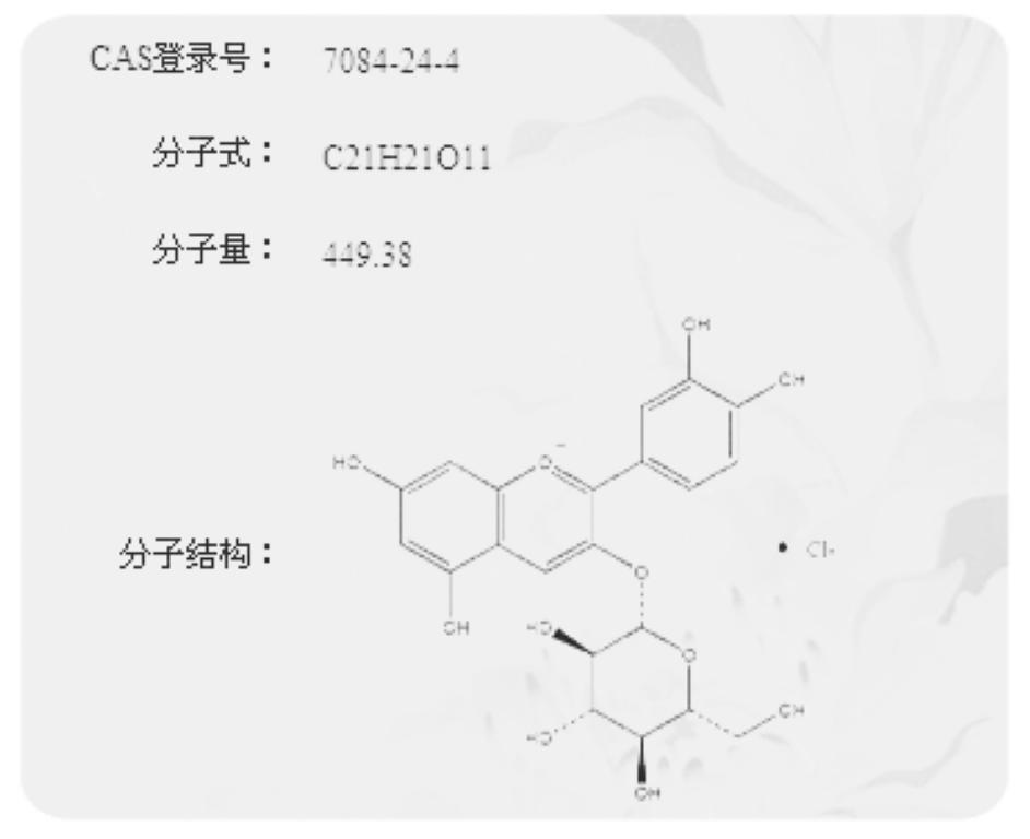 矢车菊素-3-o-葡萄糖苷;花青素结构式图片|7084-24-4结构式图片