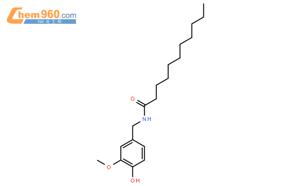 Undecanamide,N-[(4-hydroxy-3-methoxyphenyl)methyl]-結構式