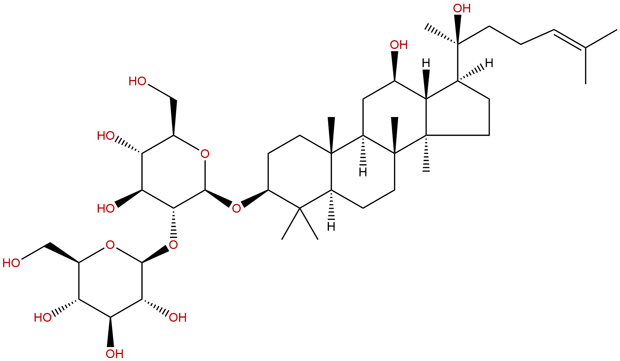 人参皂苷rg3结构式图片|14197-60-5结构式图片