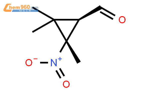 (1r,3s)-(9ci)-2,2,3-三甲基-3-硝基-环丙烷羧醛结构式