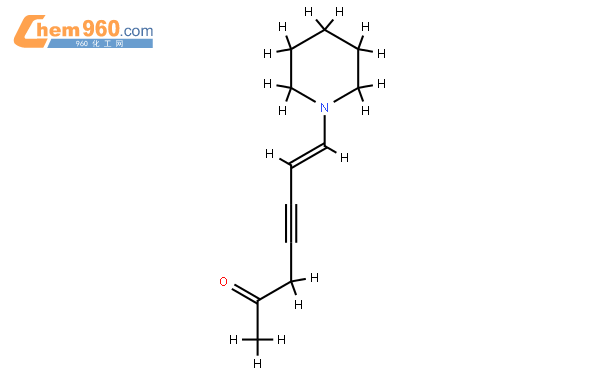 7-哌啶-6-庚烯-4-炔-2-酮结构式