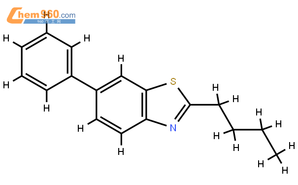 2-丁基-6-苯基苯并噻唑结构式