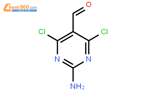 2-氨基-4,6-二氯嘧啶-5-甲醛結構式