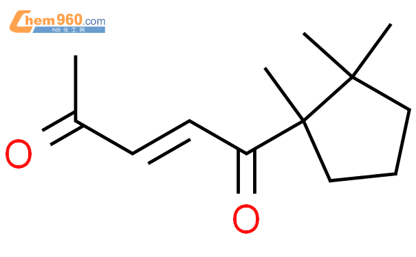 (2E)-1-(1,2,2-三甲基環戊基)-2-戊烯-1,4-二酮結構式